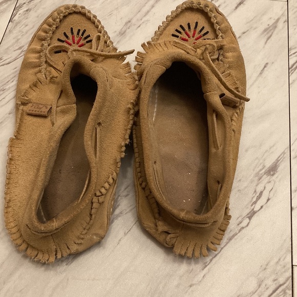 Moccasins shoes slippers Suede Leather Laurentian Chief Canada women’s 8 - Picture 3 of 5